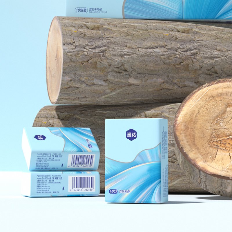 Wholesale pocket tissue 100% virgin wood pulp handkerchief paper 3 ply napkins with logo small package clean napkin tissue