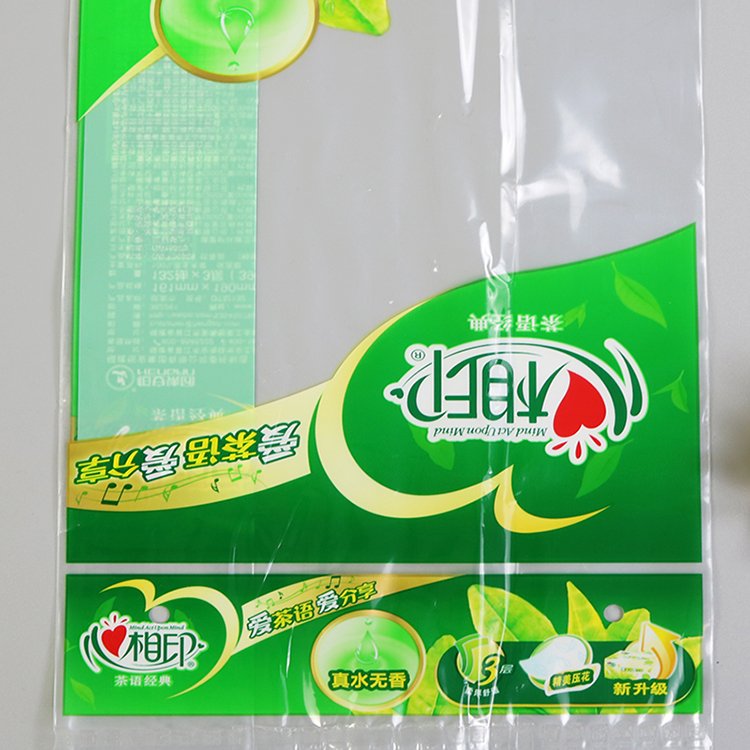 Factory Custom Printed Paper Packing Folding Facial Tissue Soft Packing Plastic Film Rolls