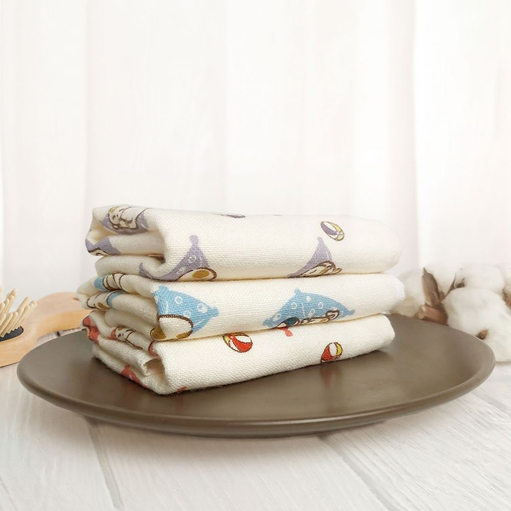 300 - 499Gsm Luxury High Water Absorbent Soft Handkerchief Newborn Cotton Jacquard Bath Towel