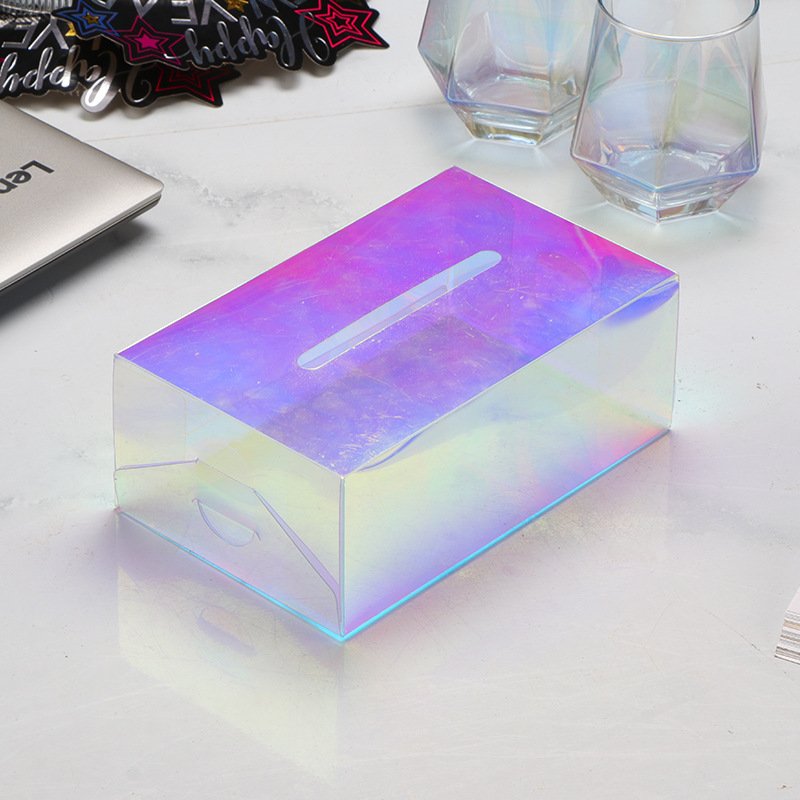 PVC waterproof bathroom tissue box net red translucent INS wind drawer box home storage tissue bag