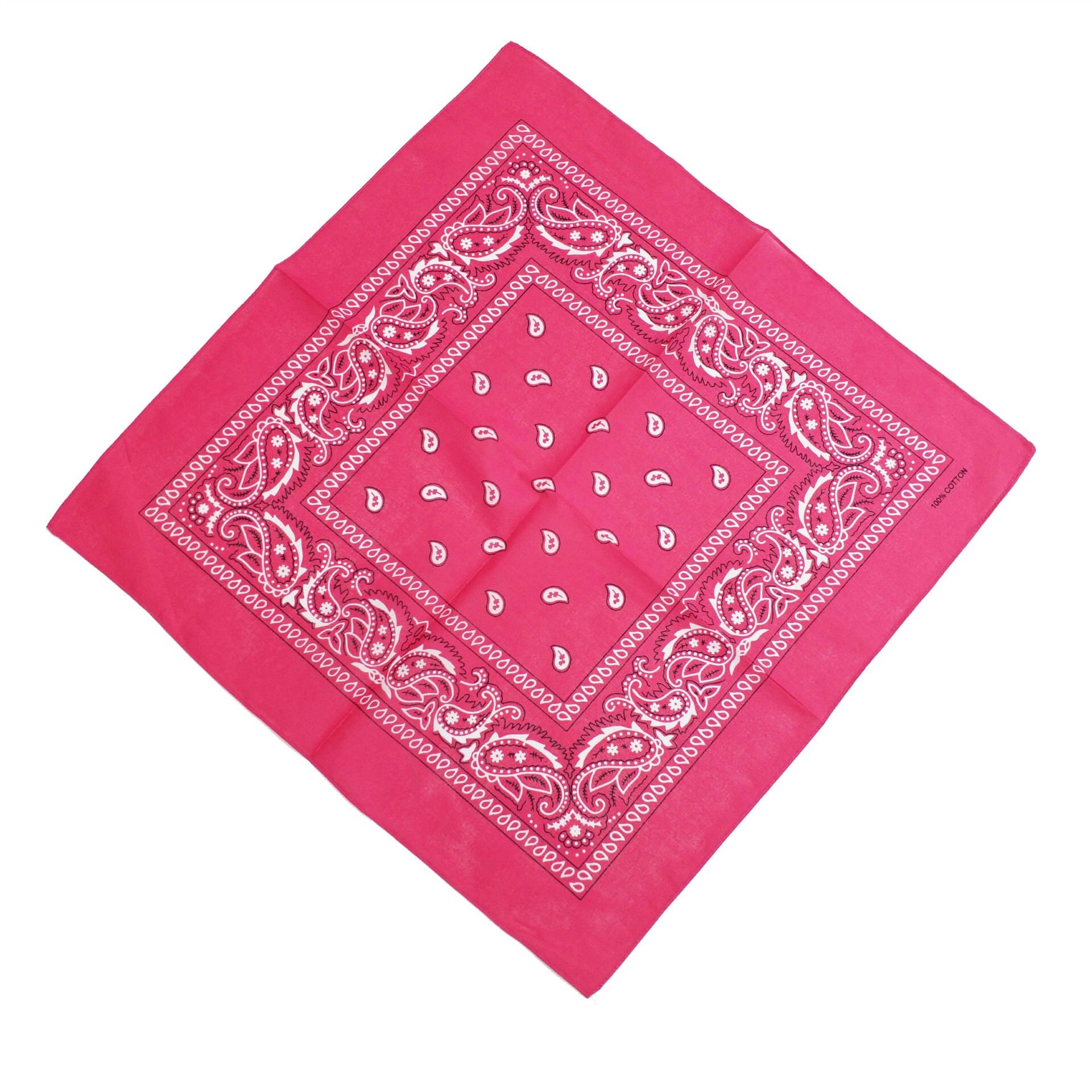 Cheap High Quality Cotton Polyester Headwear Hair Bandana Custom Printed Handkerchief Over 500 Stock Design Square Bandana