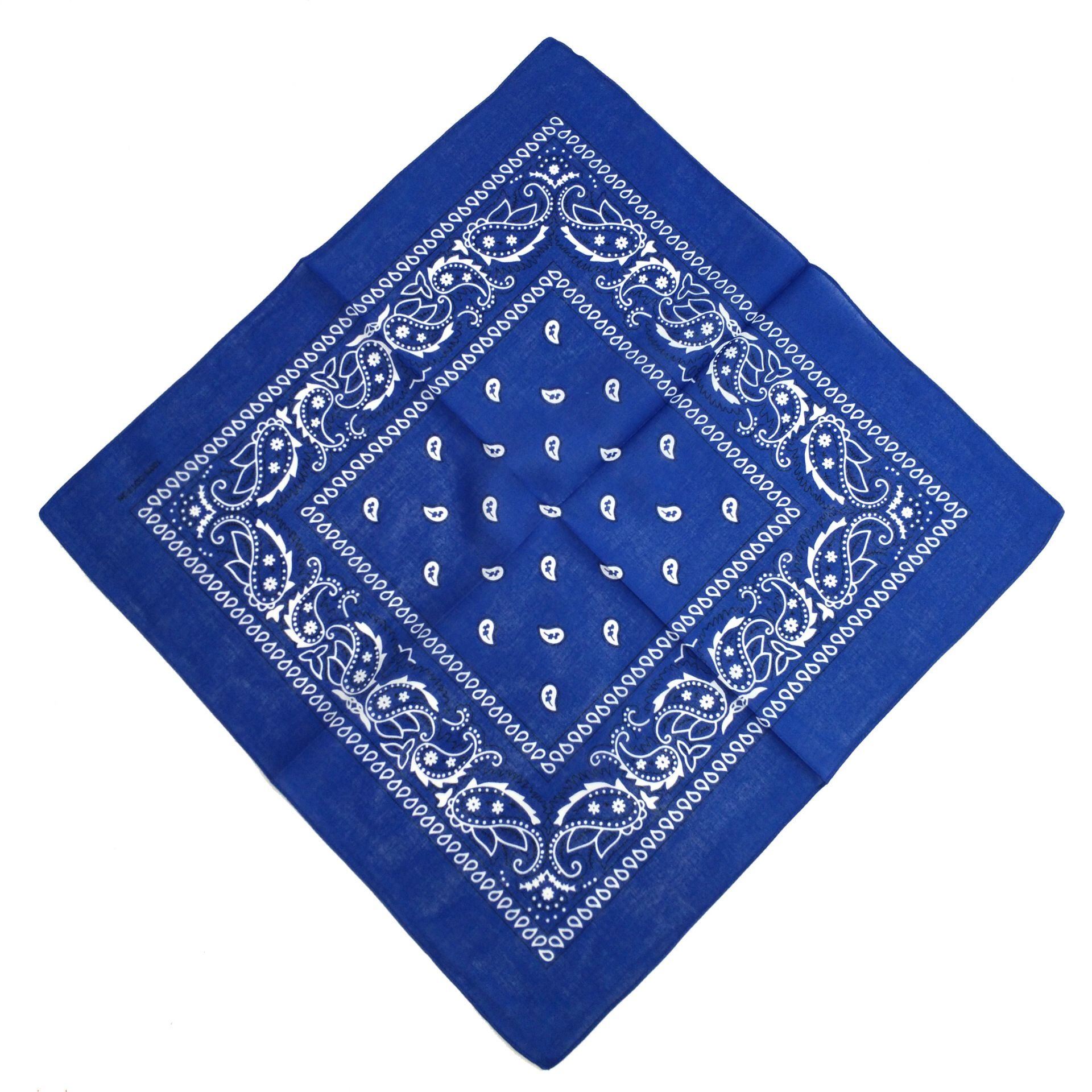 Cheap High Quality Cotton Polyester Headwear Hair Bandana Custom Printed Handkerchief Over 500 Stock Design Square Bandana