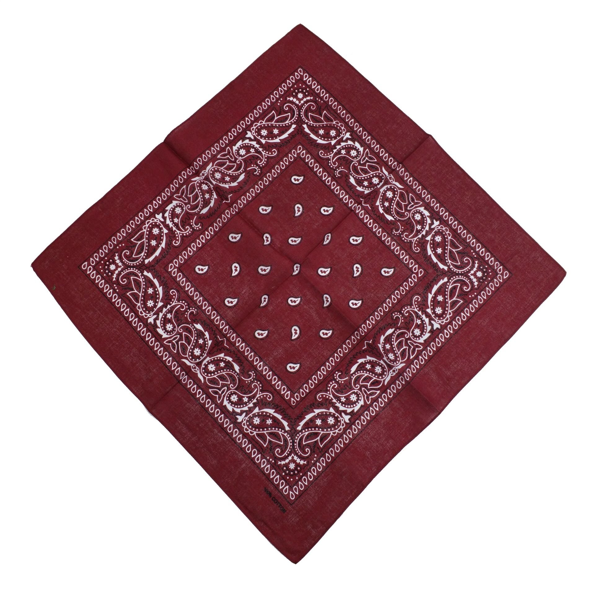 Cheap High Quality Cotton Polyester Headwear Hair Bandana Custom Printed Handkerchief Over 500 Stock Design Square Bandana