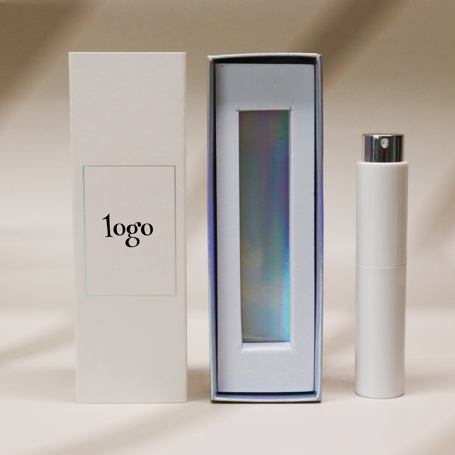 8ML 10ML empty Aluminum Metal Twist Up Perfume Travel Glass round Spray perfume bottle with Silk screen logo