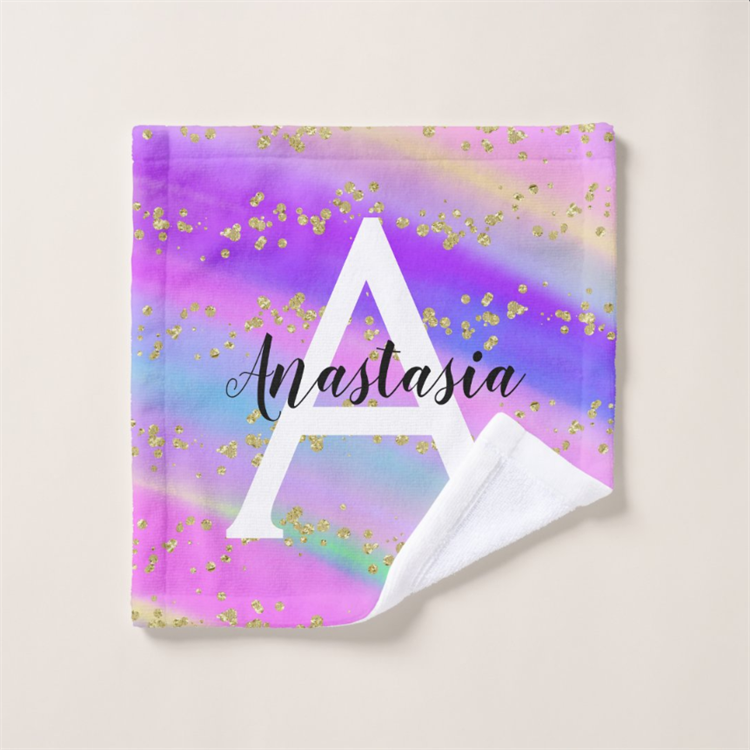 Customized Digital Printing Small Face Towel Handkerchief Towel For Kids