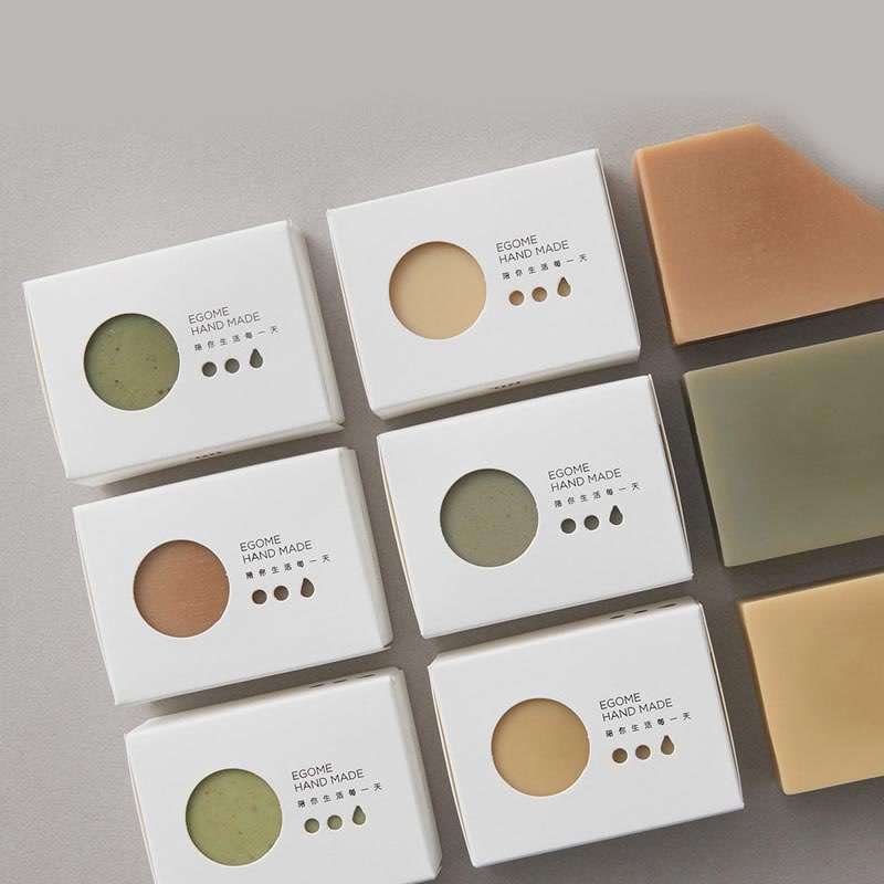 Eco friendly custom clear packaging bar soap box with window paper packaging boxes for soap
