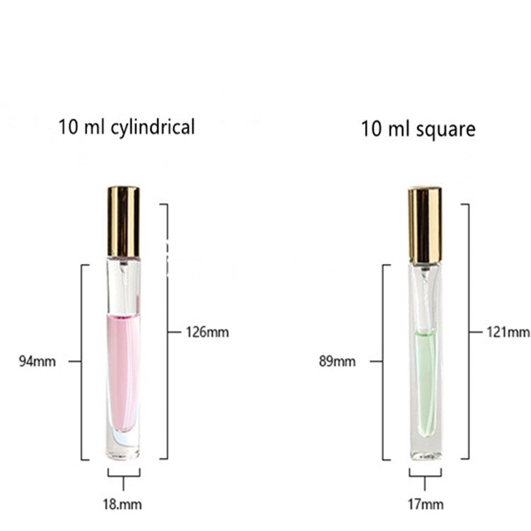 Empty 10ml Glass Spray Bottle Mini Samples Glass Perfume Bottle Vials Wholesale