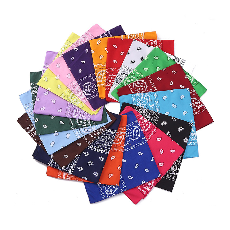 100% Cotton Bandanna Paisley Bandana multifunction Headband, Head Wrap, Scarf, scrunchies Neckerchief Handkerchief bandana
