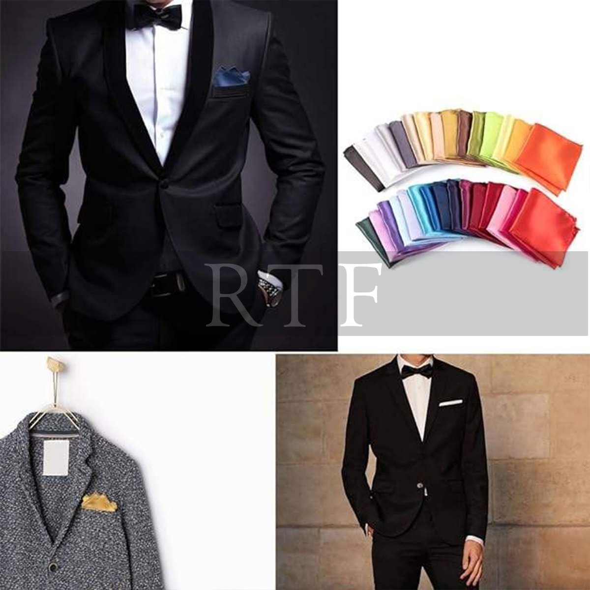 Cheap Price Silk Satin Formal Suit Men's Handkerchief Solid Color Pocket Squares for Mun by Raw to Fine