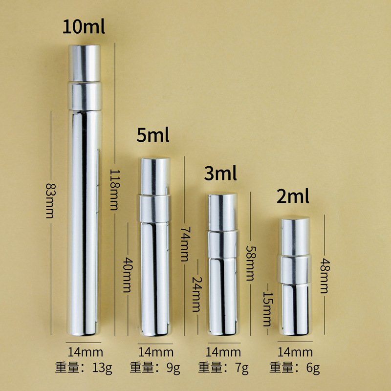 In stock 2ml3ml5ml10ml electroplated perfume bottle Travel dispenser portable spray bottle Glass perfume bottle