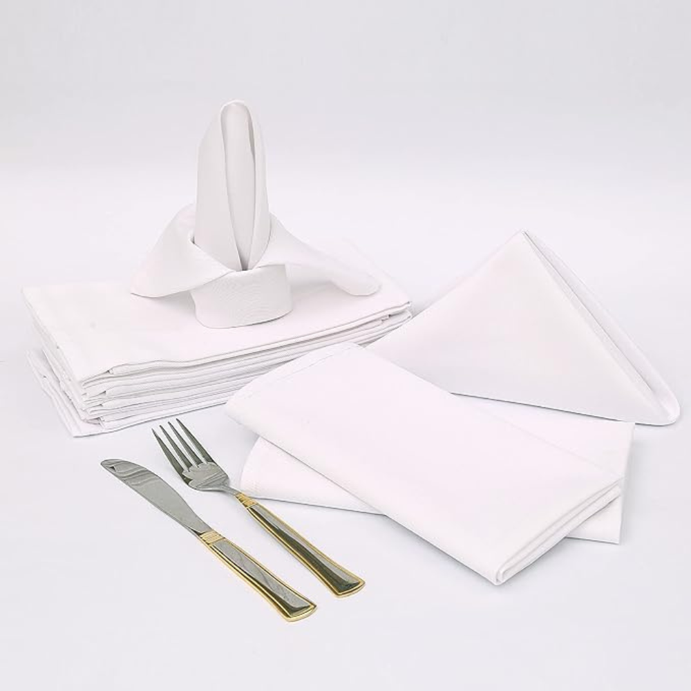 Kitchen Napkins Plain White Customized Logo Dishcloth Restaurant Bar Napkin Kitchen Towels