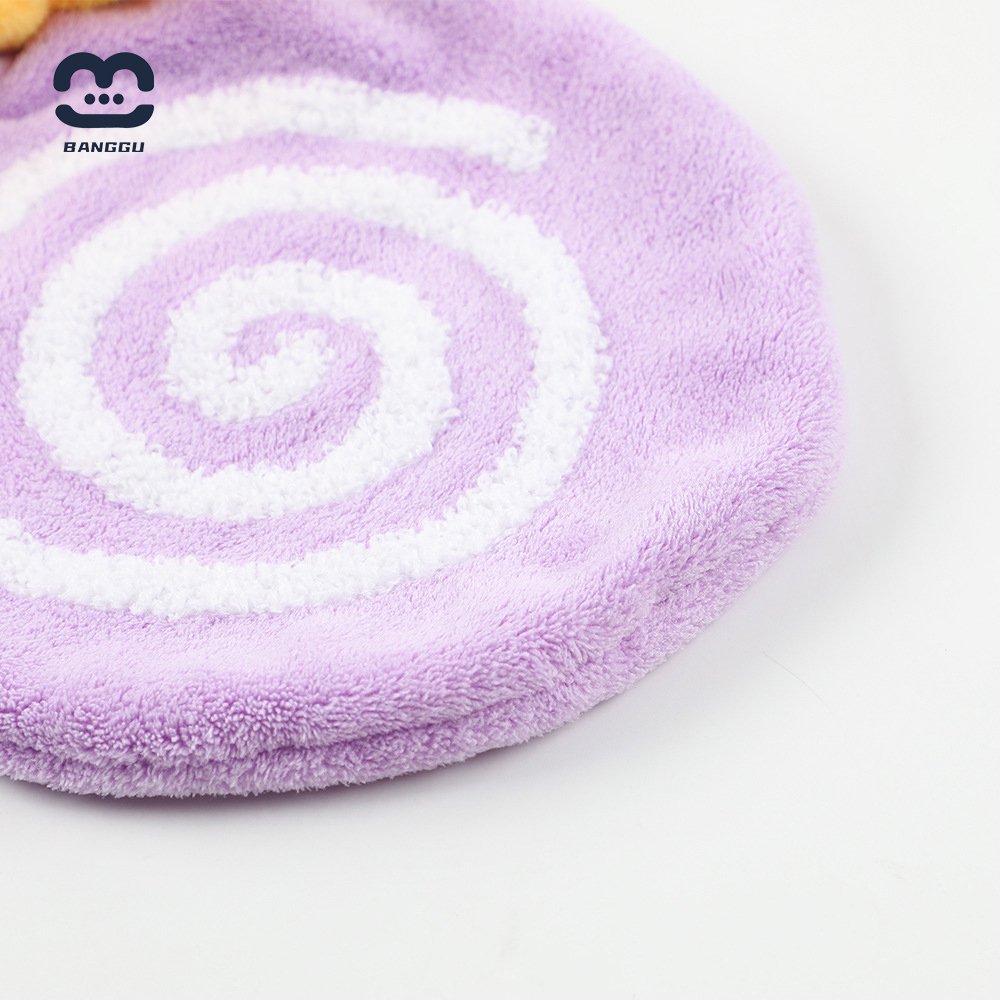 Factory-supplied coral velvet cartoon lollipop hand towel absorbent soft comfortable and hair-resistant children's handkerchief