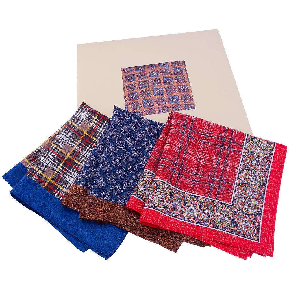 Factory Direct Sales Handkerchief Newest Popular High Quality Customized Printing Designs Pure Silk Pocket Squares For Men