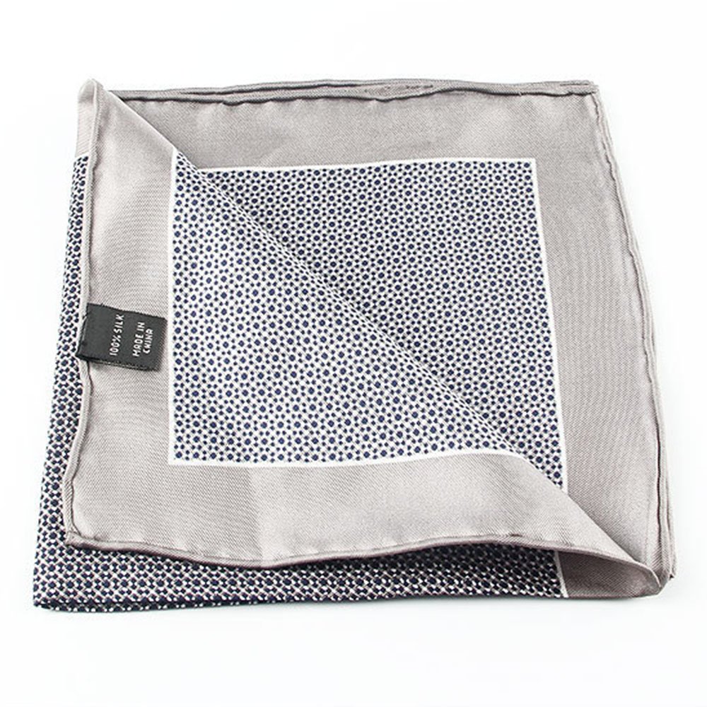 Custom Design Digital Printing 100% Silk Charmeuse Satin Hand Rolled Hemming Men Pocket Square Handkerchiefs