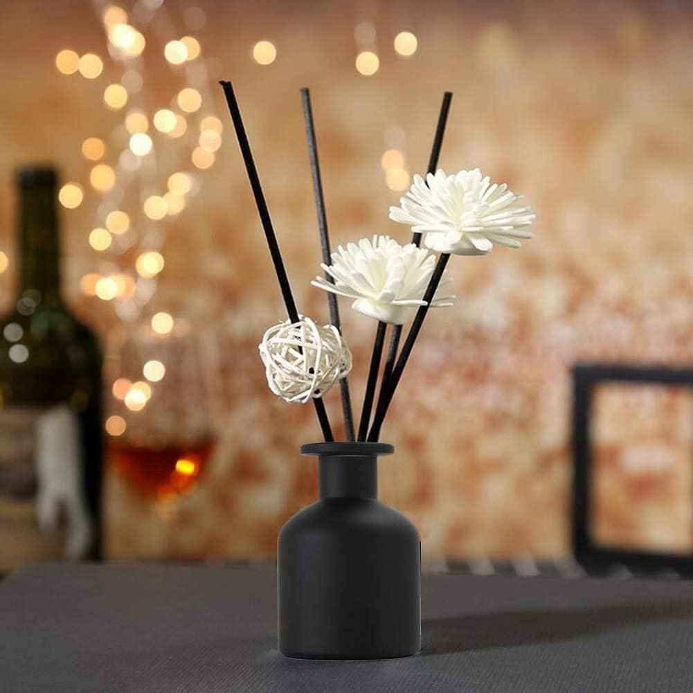 Customized 50ml 100ml Colors Glass Essential Oils Diffuser Simple Round Reed Diffuser Bottle Empty