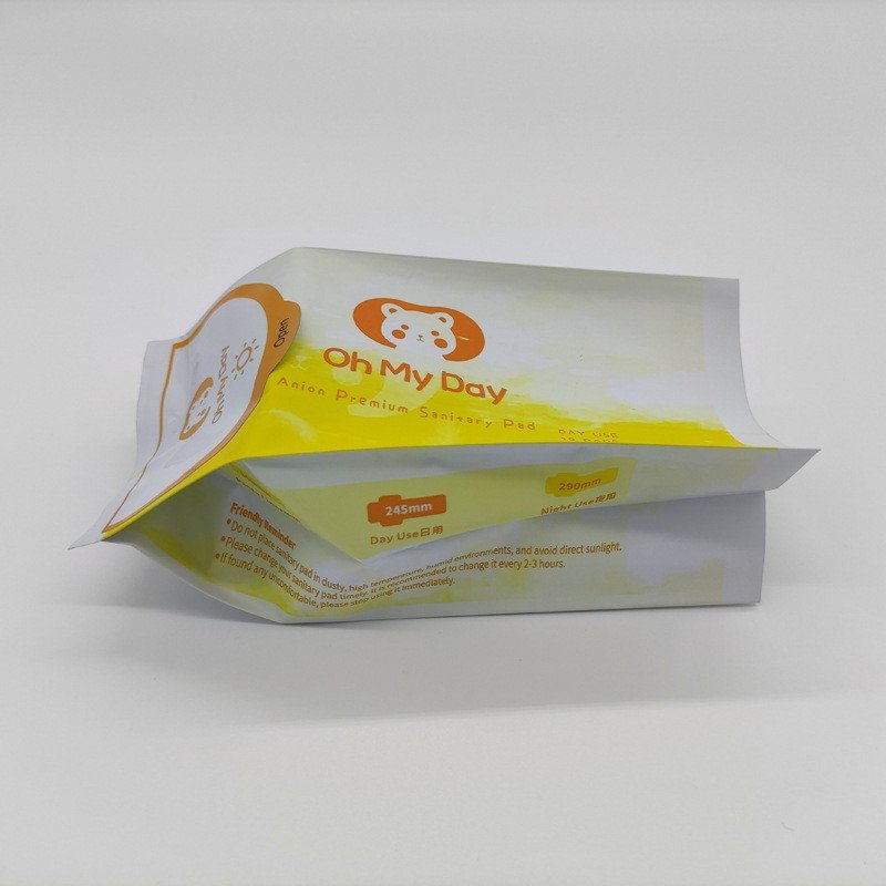 Custom Menstrual Period Panties Nursing Pads Sanitary Napkin Pads Disposable Packaging Bags With Easy To Pull Sticker Tear Notch