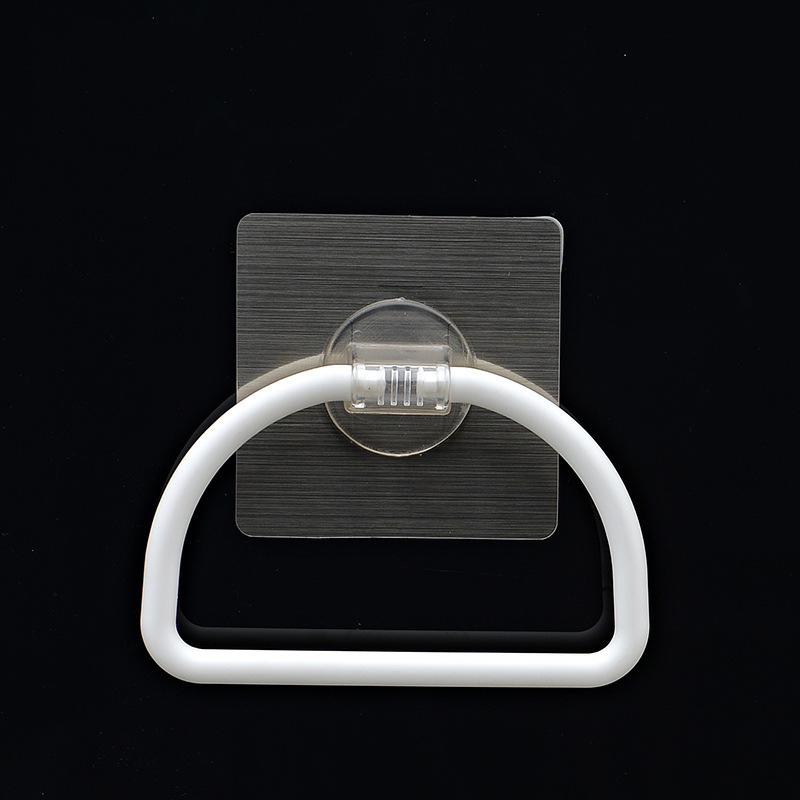 Shuangqing Home Punch-free Towel Rack Nail-free Semi-circular Hanging Bath Handkerchief
