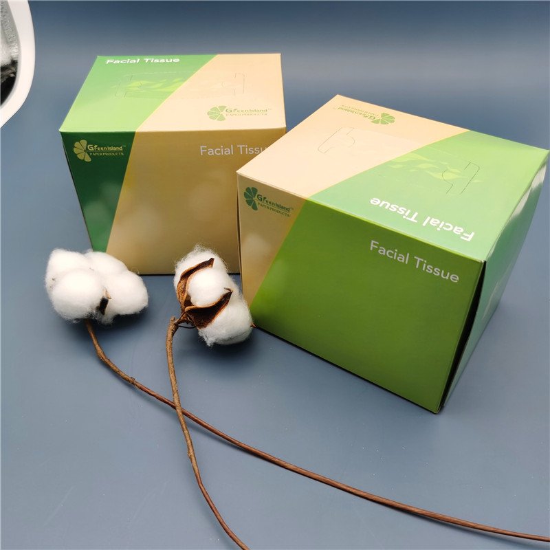 virgin pulp 2ply handkerchief natural customized packaging box facial tissue