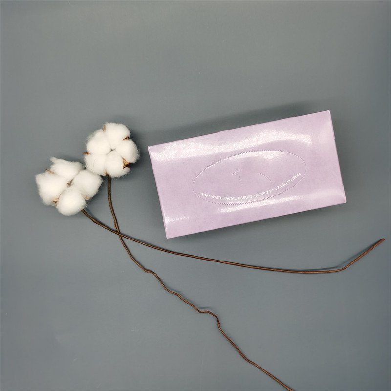 virgin pulp 2ply handkerchief natural customized packaging box facial tissue