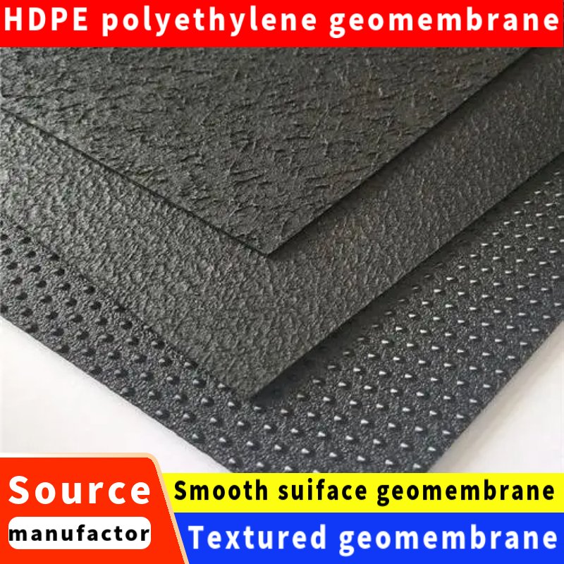 Smooth/textured Hdpe geomembrane lining landfill geomembrane 1.5mm 2.0mm for pond lining board landfill mining geomembrane liner