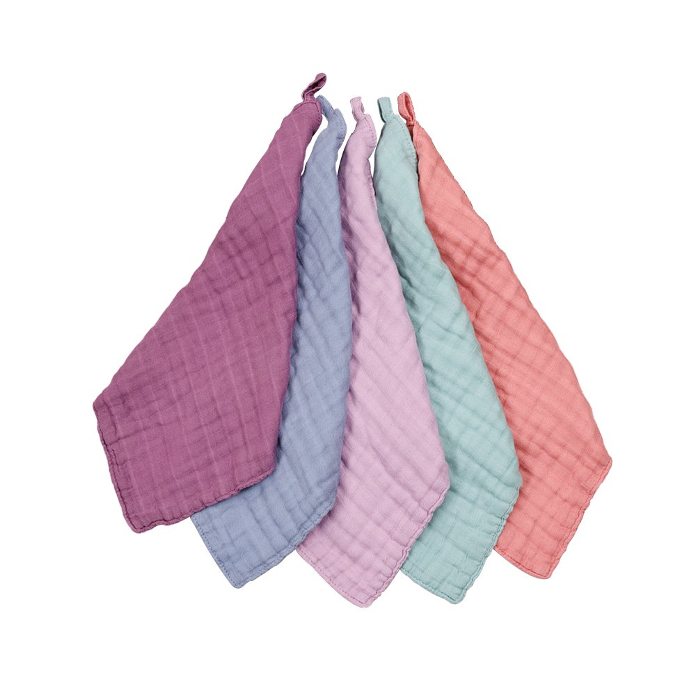 5 in pack Baby Towels Muslin bamboo cotton Cloth Hand Face towel Handkerchief Gauze Cotton Boy Girl Towel Square Kids 29*29cm