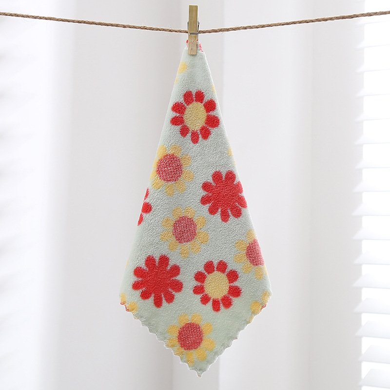Custom New Design Cheap Price Premium Quality Portable Square towel Coral Fleece Handkerchief