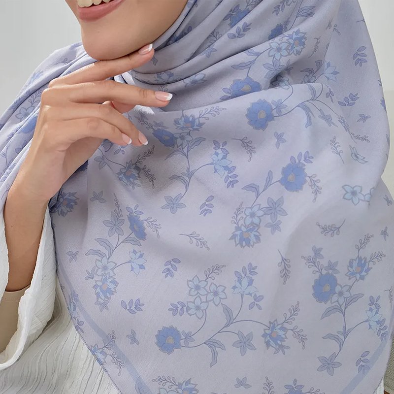 Wholesale New Shimmer Islamic Women's Hijabs 2024 Printed Cotton Square tudung Bamboo Gift Box Muslim Kleid Femme