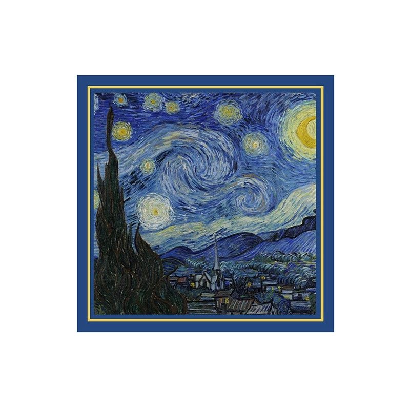 Fashion Customized Oil Pattern Custom Logo Digital Printing Designer Foulard Square Silk Feeling Scarves