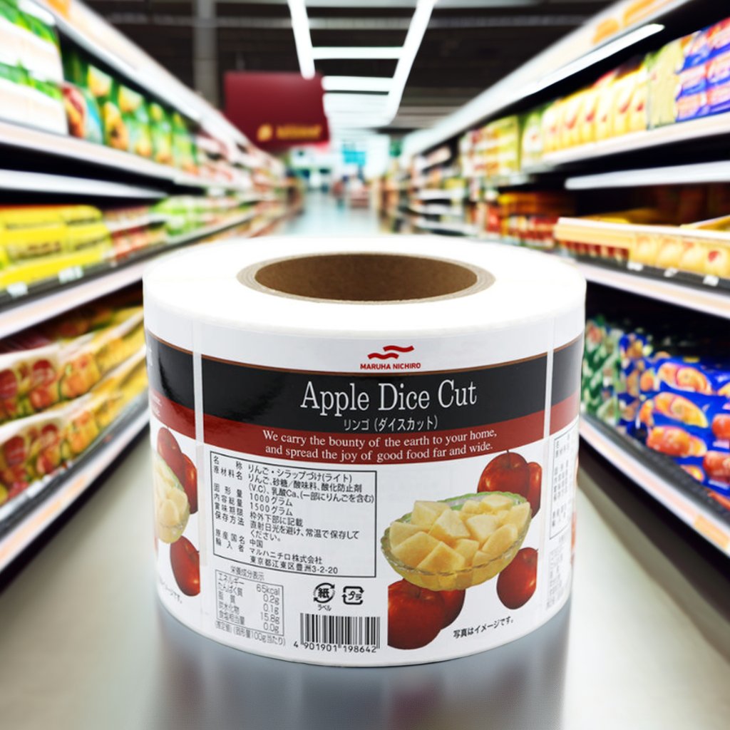 Label Manufacturer Supplier Composite Paper Vinyl Custom Logo Label Print Cheap Product Roll Waterproof Vinyl Adhesive Labels