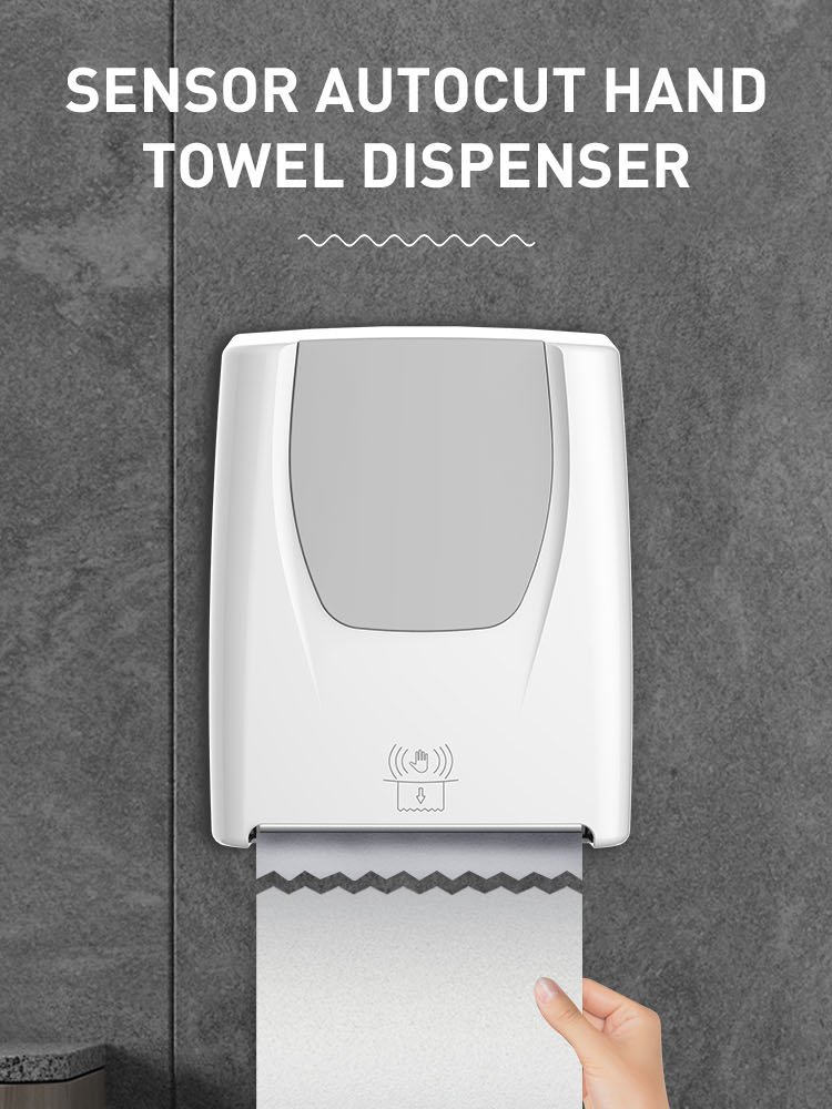 Bathroom Hotel Sensor Toilet Automatic AUTOCut Wall Mounted Handkerchief Paper Towel Holder Tissue Dispenser