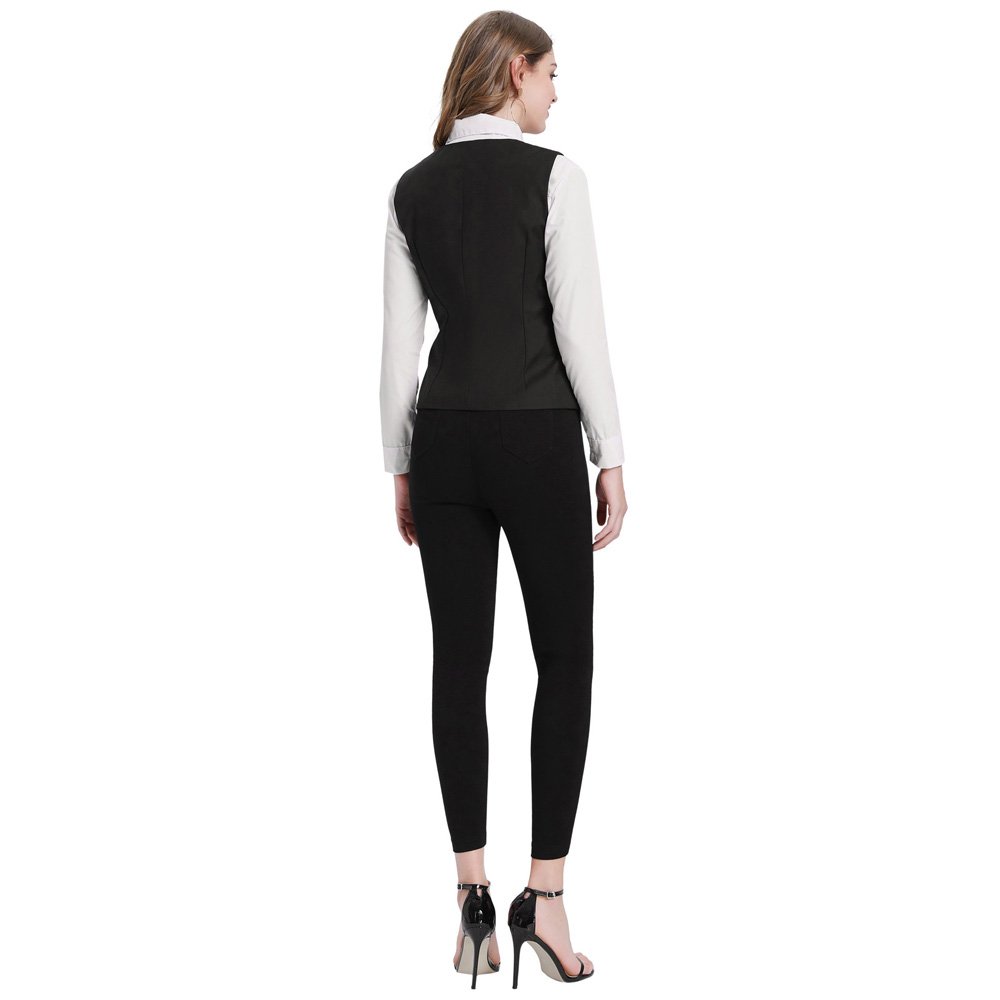 CL011138 GK Sleeveless V-Neck Handkerchief Hem Retro Women's Vintage Vest Coat Waistcoat