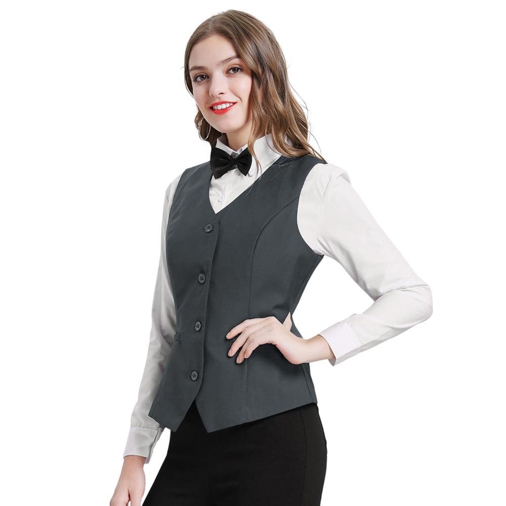 CL011138 GK Sleeveless V-Neck Handkerchief Hem Retro Women's Vintage Vest Coat Waistcoat
