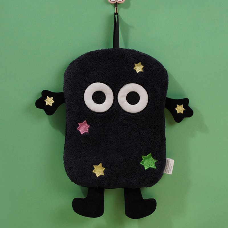 Cute Coral Fleece Hand Towel Hung Without Odor Thick Kitchen Cloth Children's Small Towel Quick Drying Absorbent Handkerchief