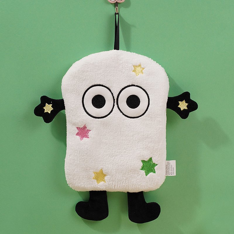 Cute Coral Fleece Hand Towel Hung Without Odor Thick Kitchen Cloth Children's Small Towel Quick Drying Absorbent Handkerchief