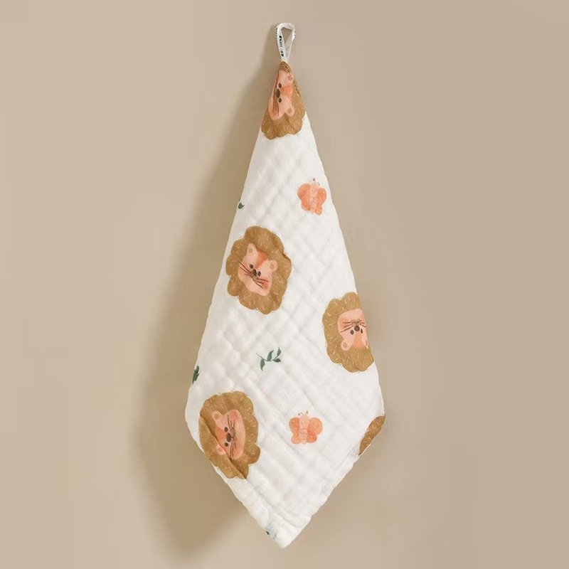 Baby six-layer gauze square towel cotton high density children's baby face towel cotton gauze drool towel