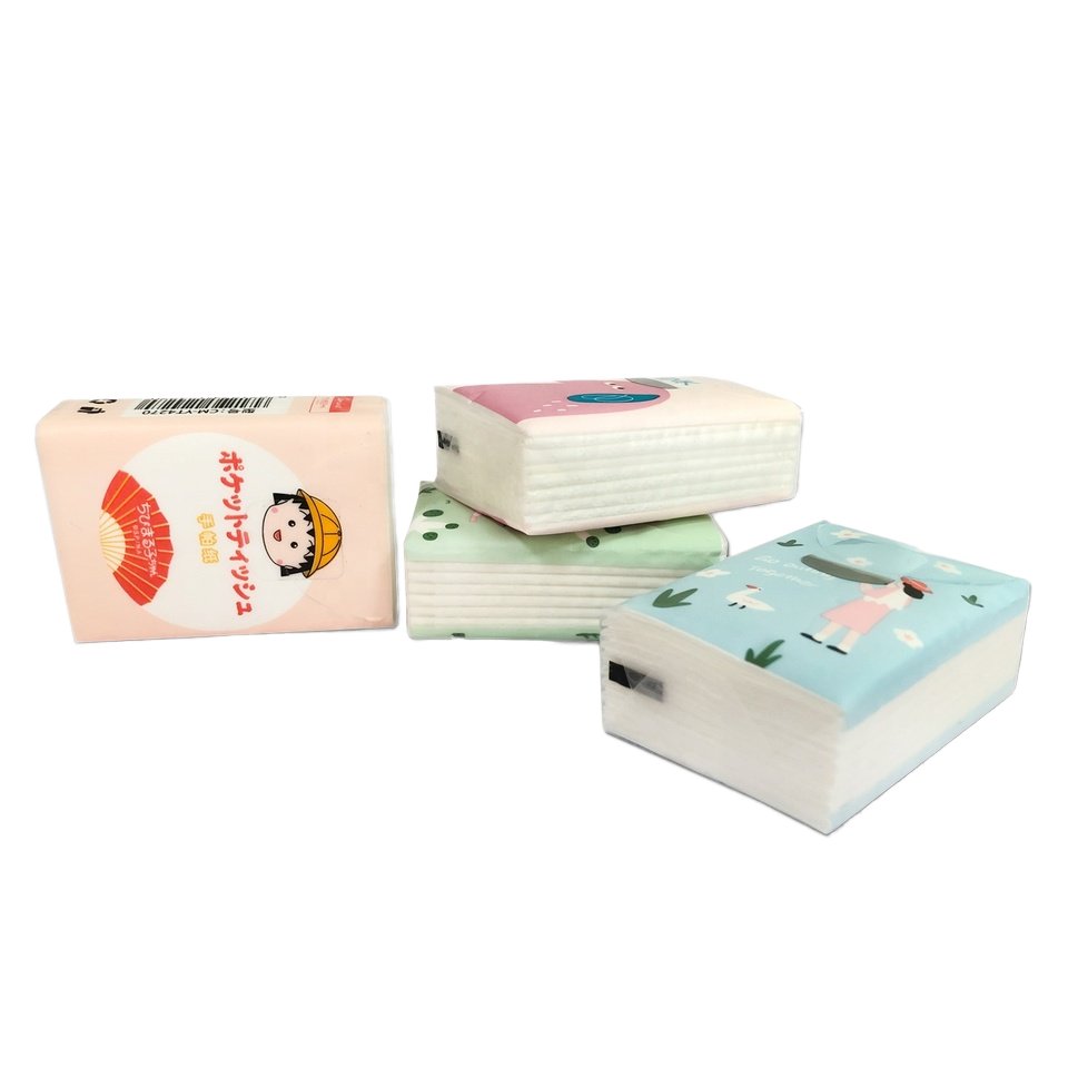 Custom Print Bag Mini Pocket Tissue Daily Use Products for Home Papier De Soie Soft Facial Tissues Paper