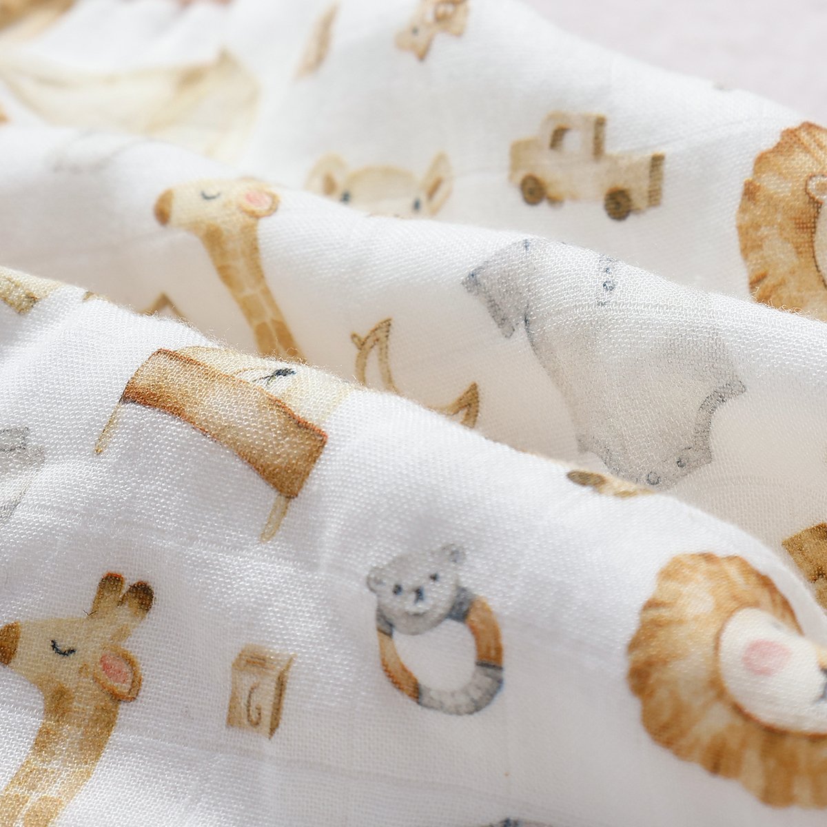 Happyflute Baby Muslin Bamboo Cotton Scarf Digital Print 30*30cm Washcloth Baby Hand Towels Soft Baby Cute Print Face Towel Set
