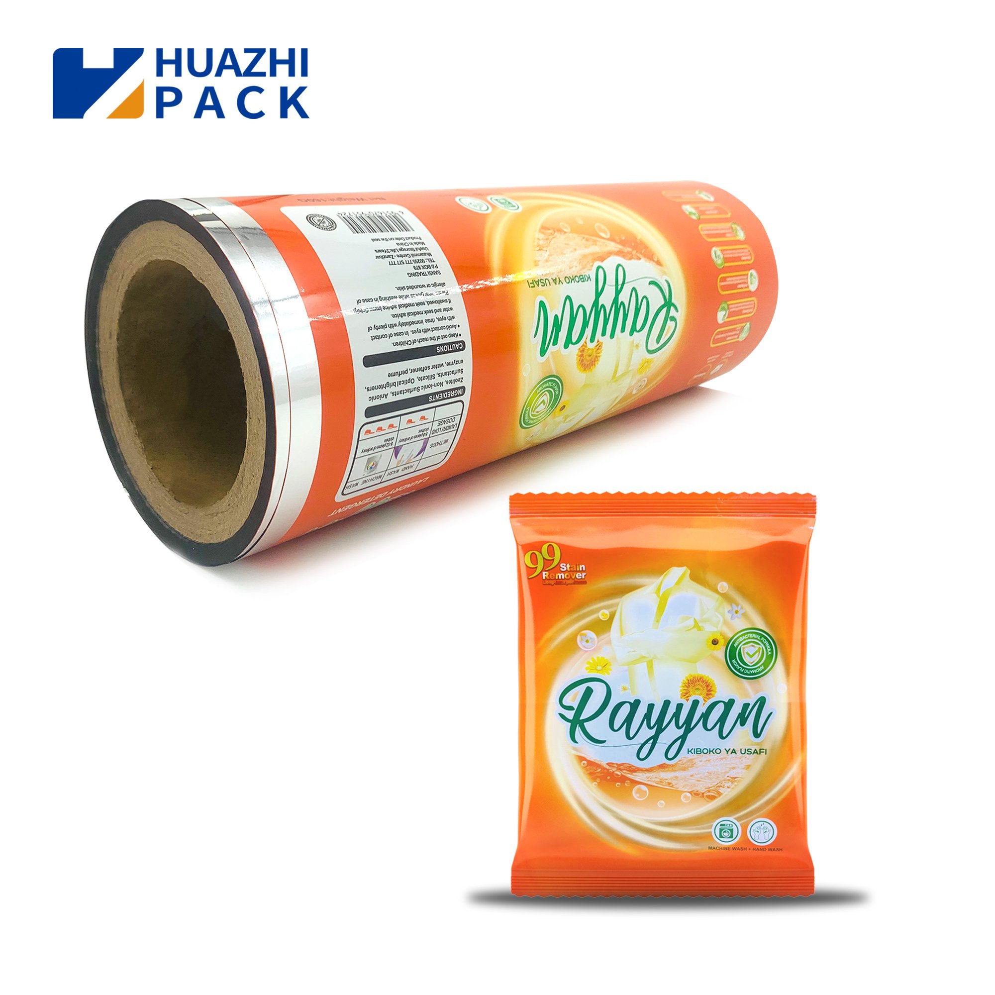 Custom printing flexible material stretch resistant and moisture resistant for washing powder packaging roll film