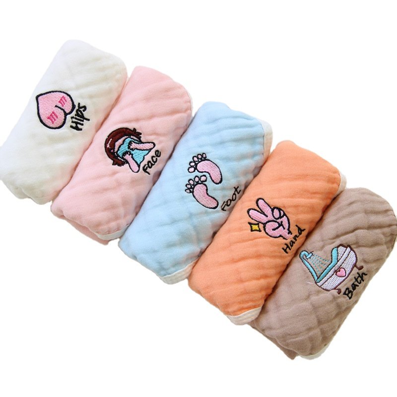 Muslin 6 layers Cotton Soft Baby Towels Face Towel Handkerchief Bathing Feeding Face Washcloth Wipe burp cloths Stuff