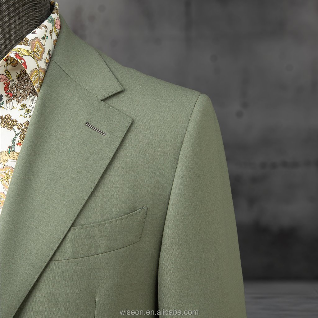 Sleek Men's Two-Button Suit with Wide Lapel and Dual Rear Vents