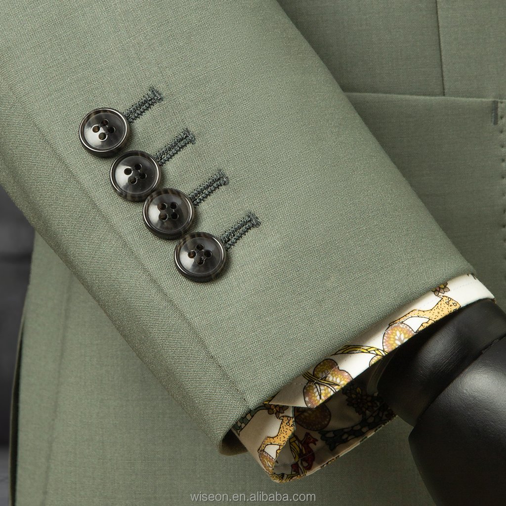 Sleek Men's Two-Button Suit with Wide Lapel and Dual Rear Vents