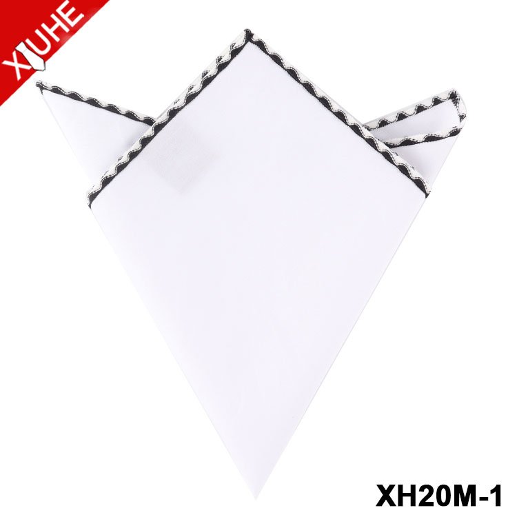 Hanky for men Custom LOGO 24*24 Cotton handkerchief Custom Solid Cotton Pocket Square