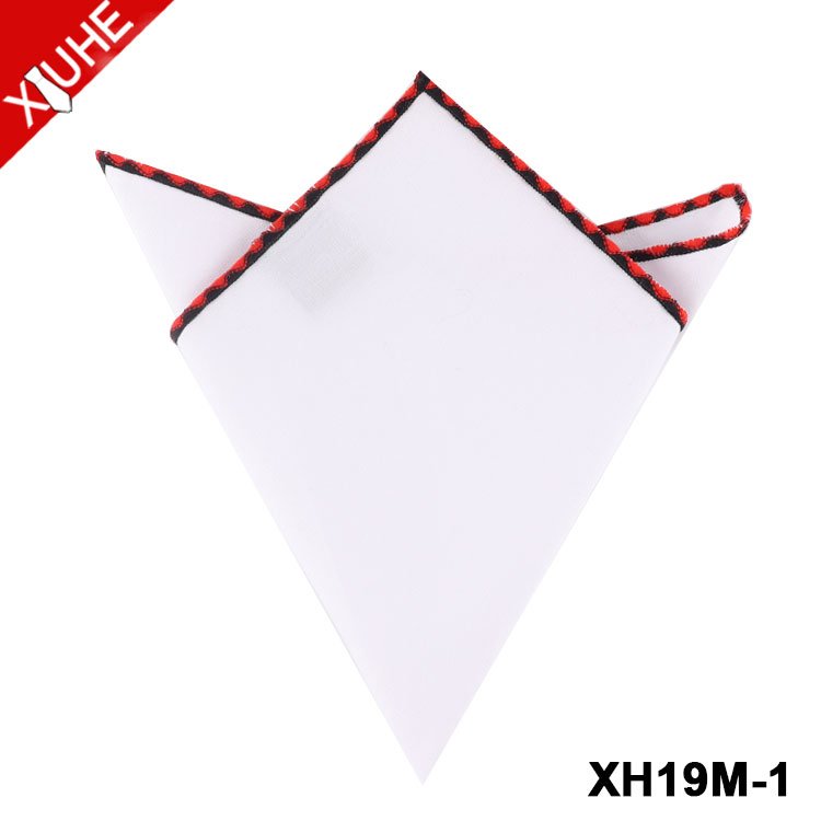 Hanky for men Custom LOGO 24*24 Cotton handkerchief Custom Solid Cotton Pocket Square