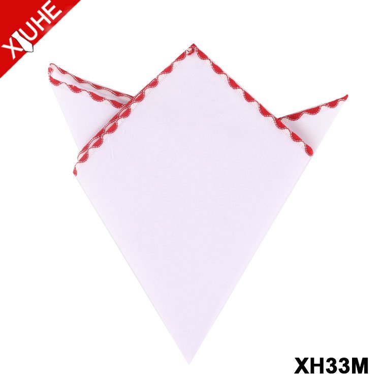 Hanky for men Custom LOGO 24*24 Cotton handkerchief Custom Solid Cotton Pocket Square