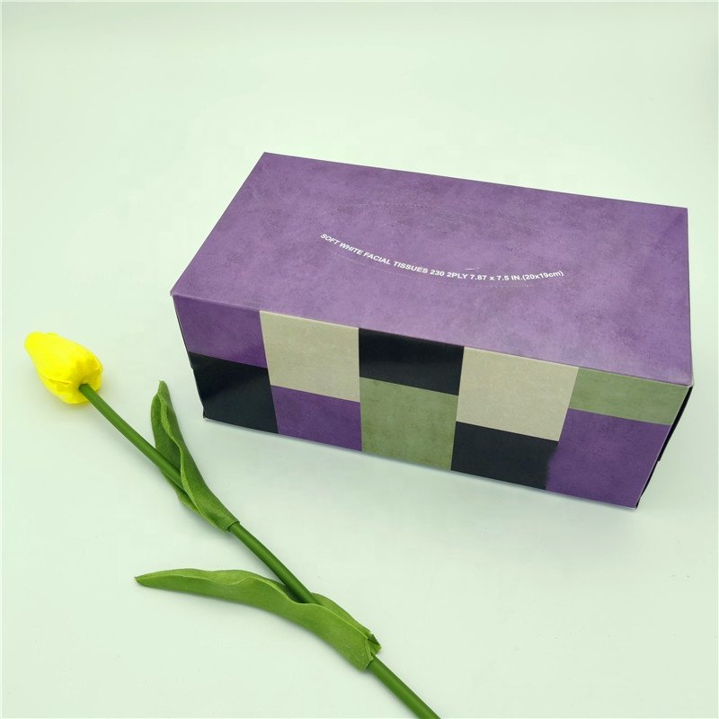 customized handkerchief virgin wood pulp packaging premium box facial tissue