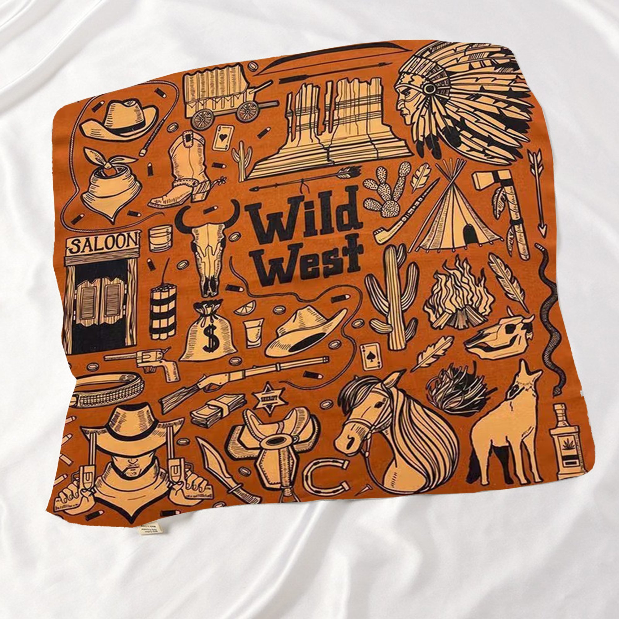 Manufacturers Wholesale Custom 55*55cm Single-Sided Printing Polyester Handkerchief For Outdoor Sports