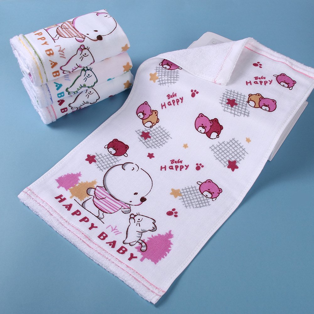 Baby Towel Cotton 2 layers Gauze Newborn Infant Toddler Face Towel Hand Bathing Bibs Handkerchief Children Soft Towel