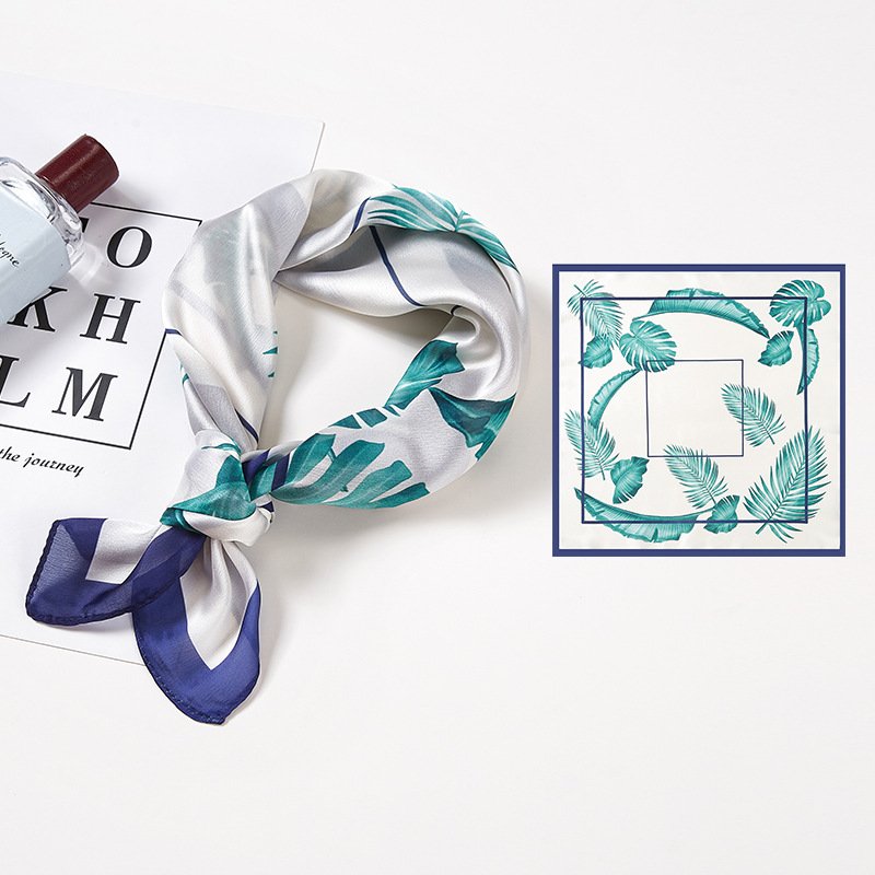 53*53cm Silk scarf custom printing fashion accessories neck square scarf handkerchiefs silk scarves for women