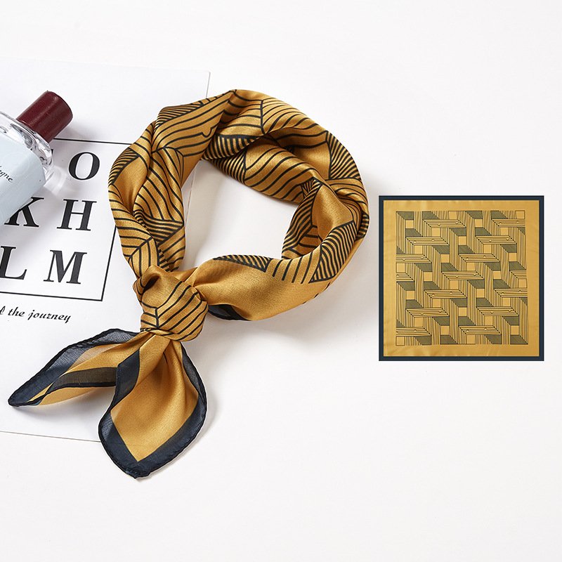 53*53cm Silk scarf custom printing fashion accessories neck square scarf handkerchiefs silk scarves for women