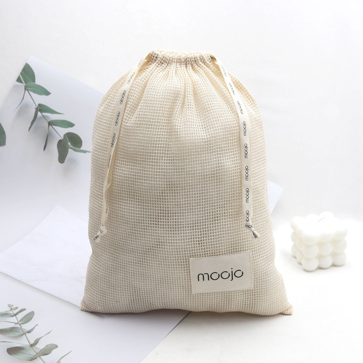 OEM Eco-Friendly Cotton Product Bag Drawstring Fruit Vegetable Packaging Custom Logo Printed Cotton Mesh Bag